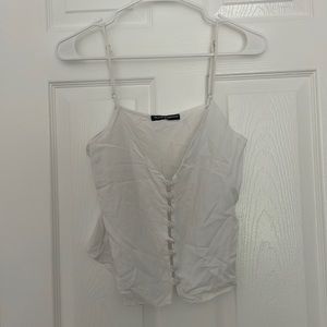 Brandy Melville White Button up Tank